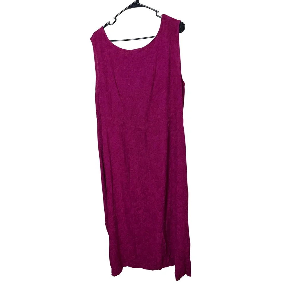 KSL Karin Stevens 2 Piece Dress Set Plus Size‎ 20W Magenta Maxi Dress Blouse